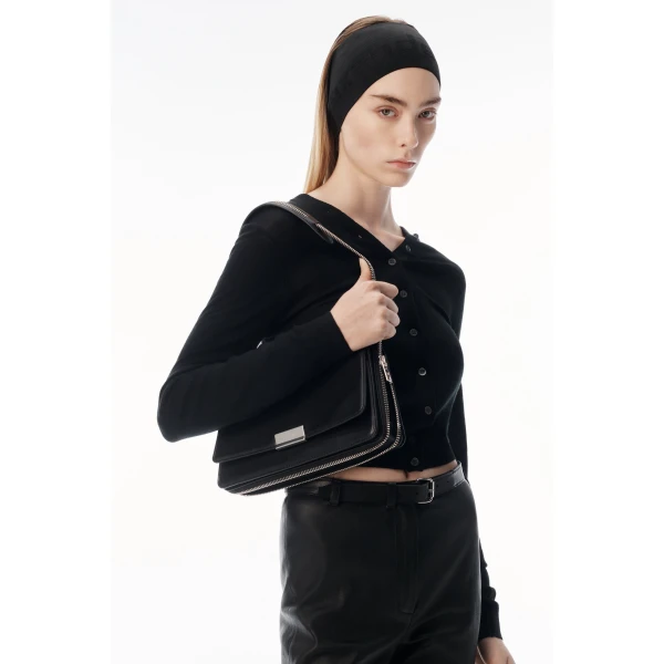 Alexander Wang Button-Front Cardigan in Black | Cardigan | Luxury Shoes 