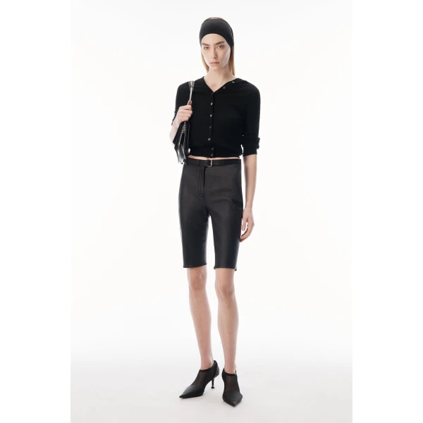 Alexander Wang Button-Front Cardigan in Black | Cardigan | Luxury Shoes 