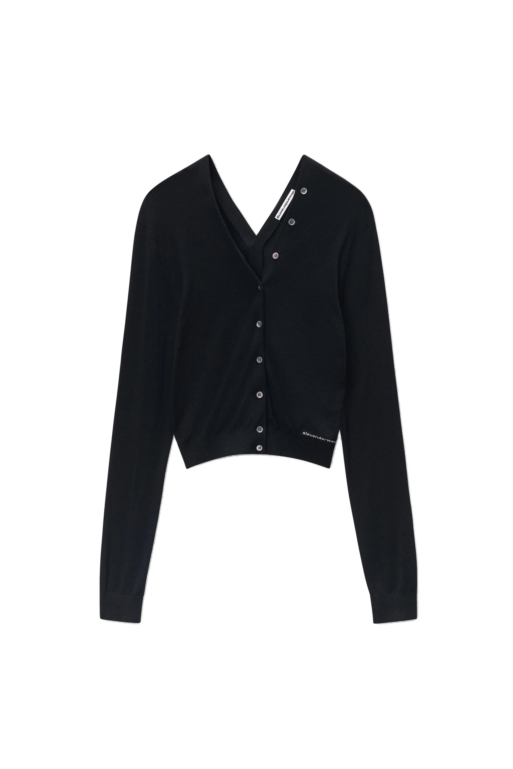 Alexander Wang Button-Front Cardigan in Black Alexander Wang Button-Front Cardigan in Black | Luxury Shoes