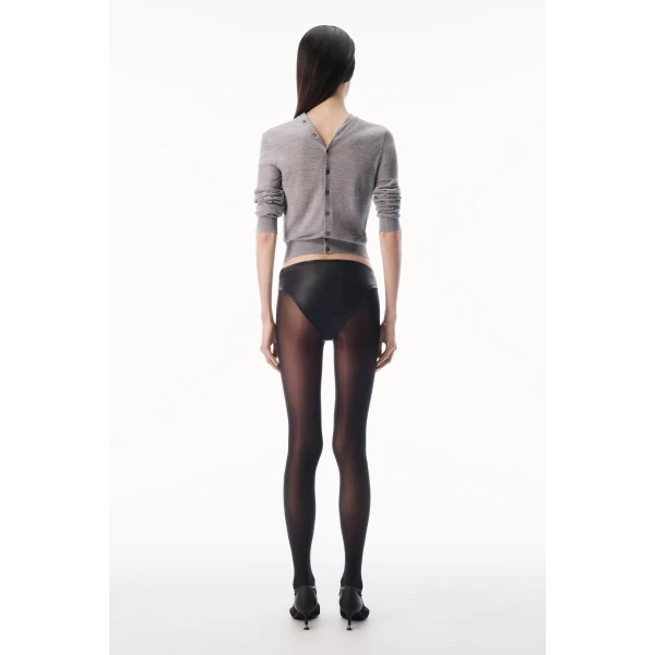 Alexander Wang Button-Front Cardigan in Heather Grey | Cardigan | Luxury Shoes 