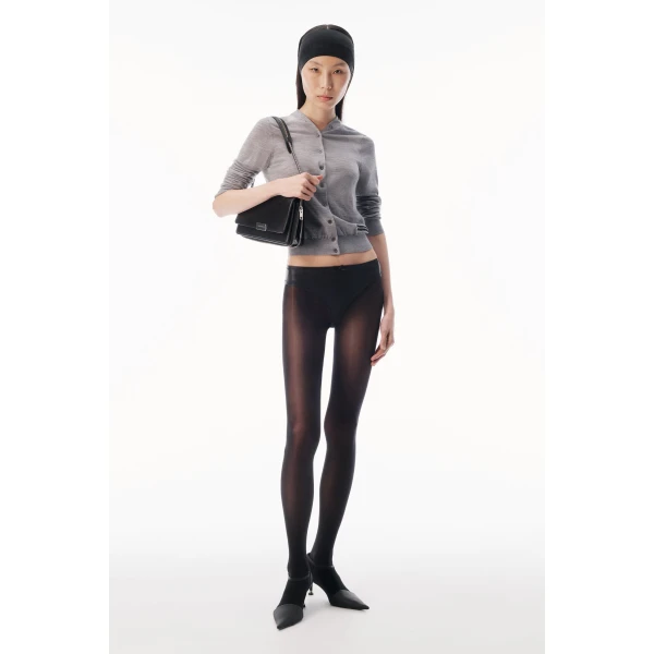 Alexander Wang Button-Front Cardigan in Heather Grey | Cardigan | Luxury Shoes 