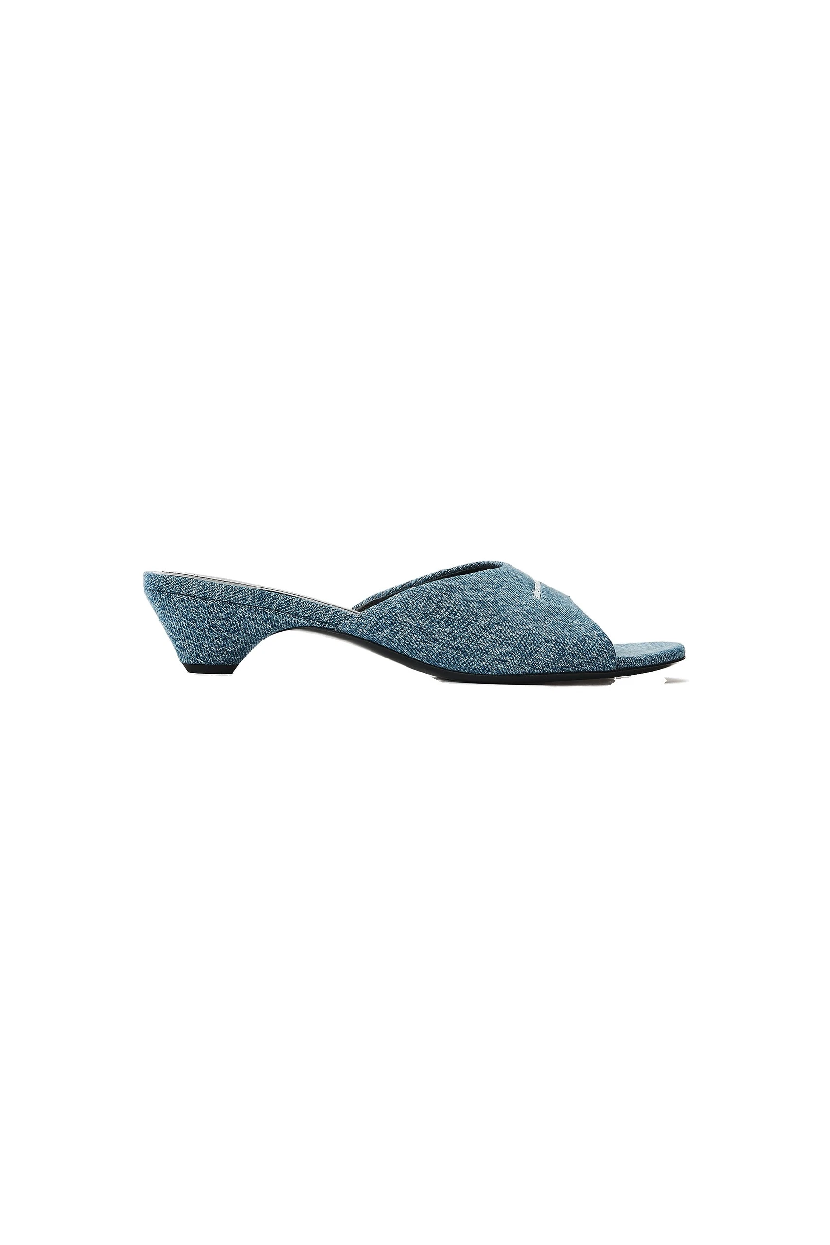 Alexander Wang Cher 35mm Kitten Mule in Blue Alexander Wang Cher 35mm Kitten Mule in Blue | Luxury Shoes