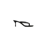 Alexander Wang Courtney 65mm Thong Logo Sandal in Black | Luxury Shoes 