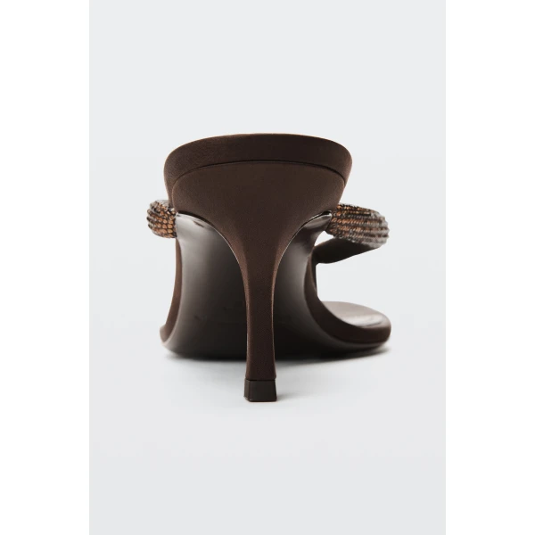 Alexander Wang Courtney 65mm Thong Logo Sandal in Brown | Sandals | Luxury Shoes 