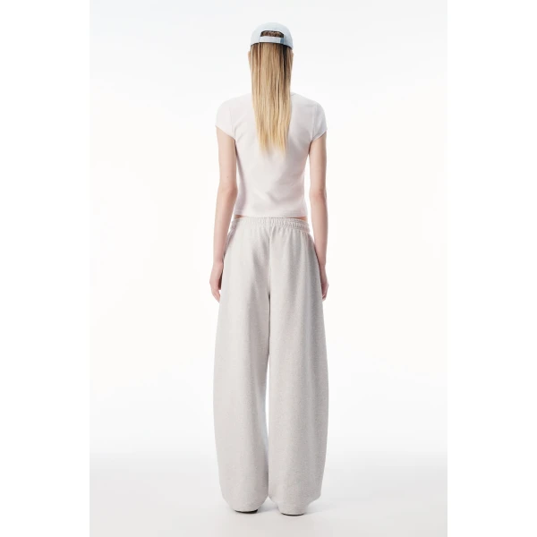 Alexander Wang Crystal Hotfix Gradient Logo Fitted Tee in White | T-shirts | Luxury Shoes 