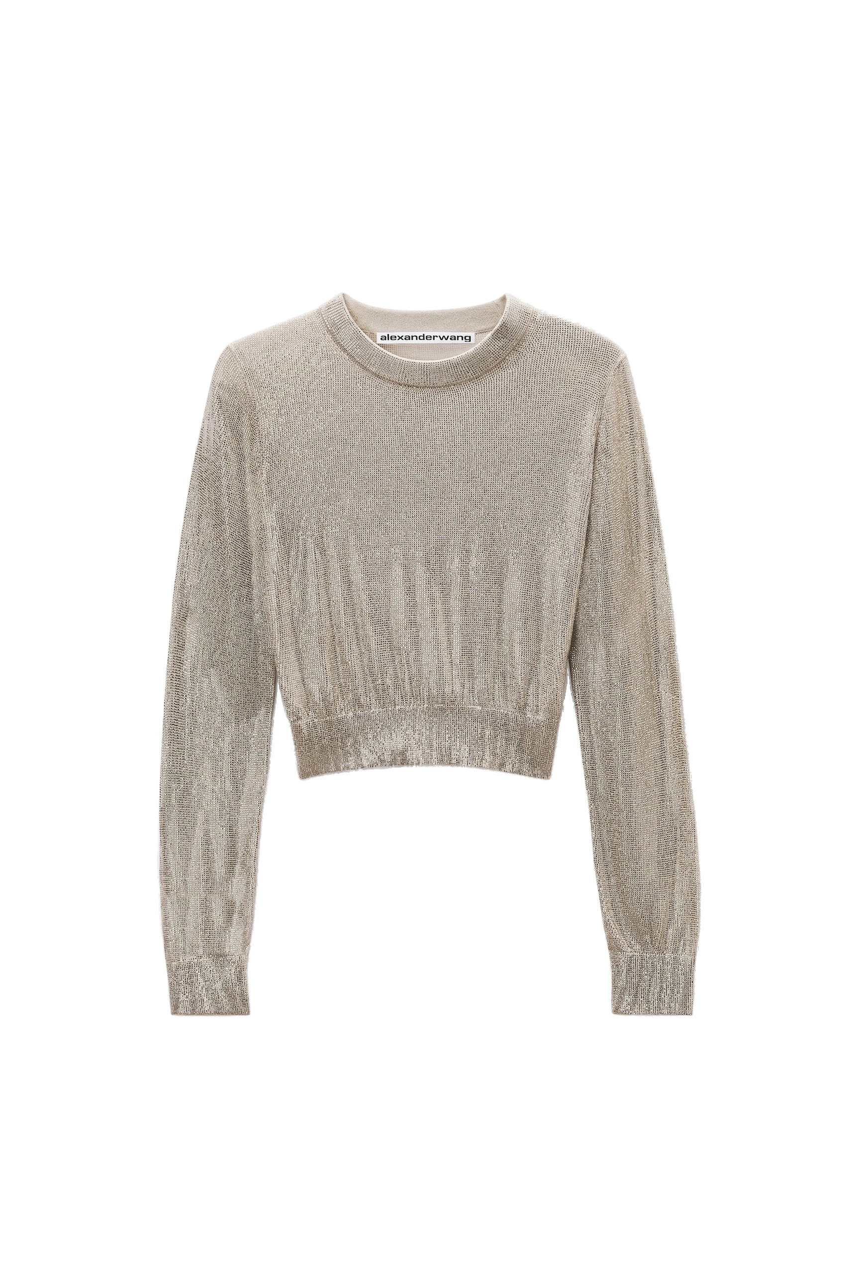 Alexander Wang Crystal Hotfix Pullover in Champagne Alexander Wang Crystal Hotfix Pullover in Champagne | Luxury Shoes