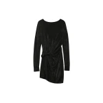 Alexander Wang Crystal Hotfix Twist Boatneck Dress in Black | Luxury Shoes 