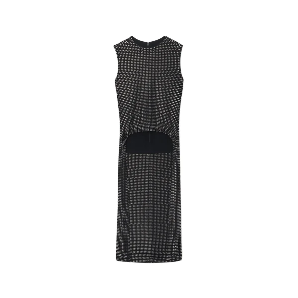 Crystal Sleeveless High-Low Top in Black