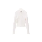 Alexander Wang Debossed Logo Fitted Jacket in Optic White | Luxury Shoes 