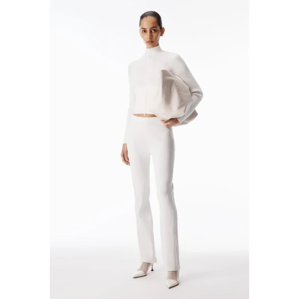 Alexander Wang Debossed Logo Fitted Jacket in Optic White | Jackets | Luxury Shoes 