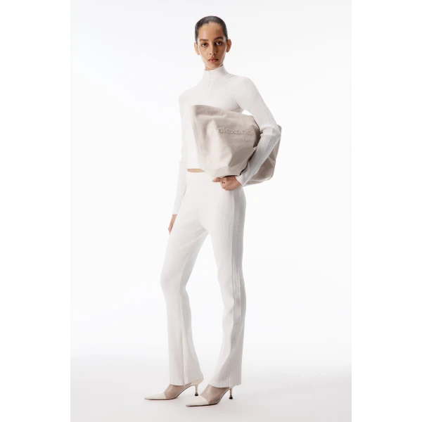 Alexander Wang Debossed Logo Fitted Jacket in Optic White | Jackets | Luxury Shoes 