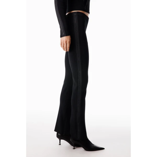 Alexander Wang Debossed Logo Fitted Pant in Black | Pants | Luxury Shoes 