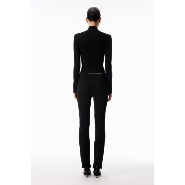Alexander Wang Debossed Logo Fitted Pant in Black | Pants | Luxury Shoes 