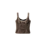 Alexander Wang Faux Fur Fitted Tank in Grey | Luxury Shoes 