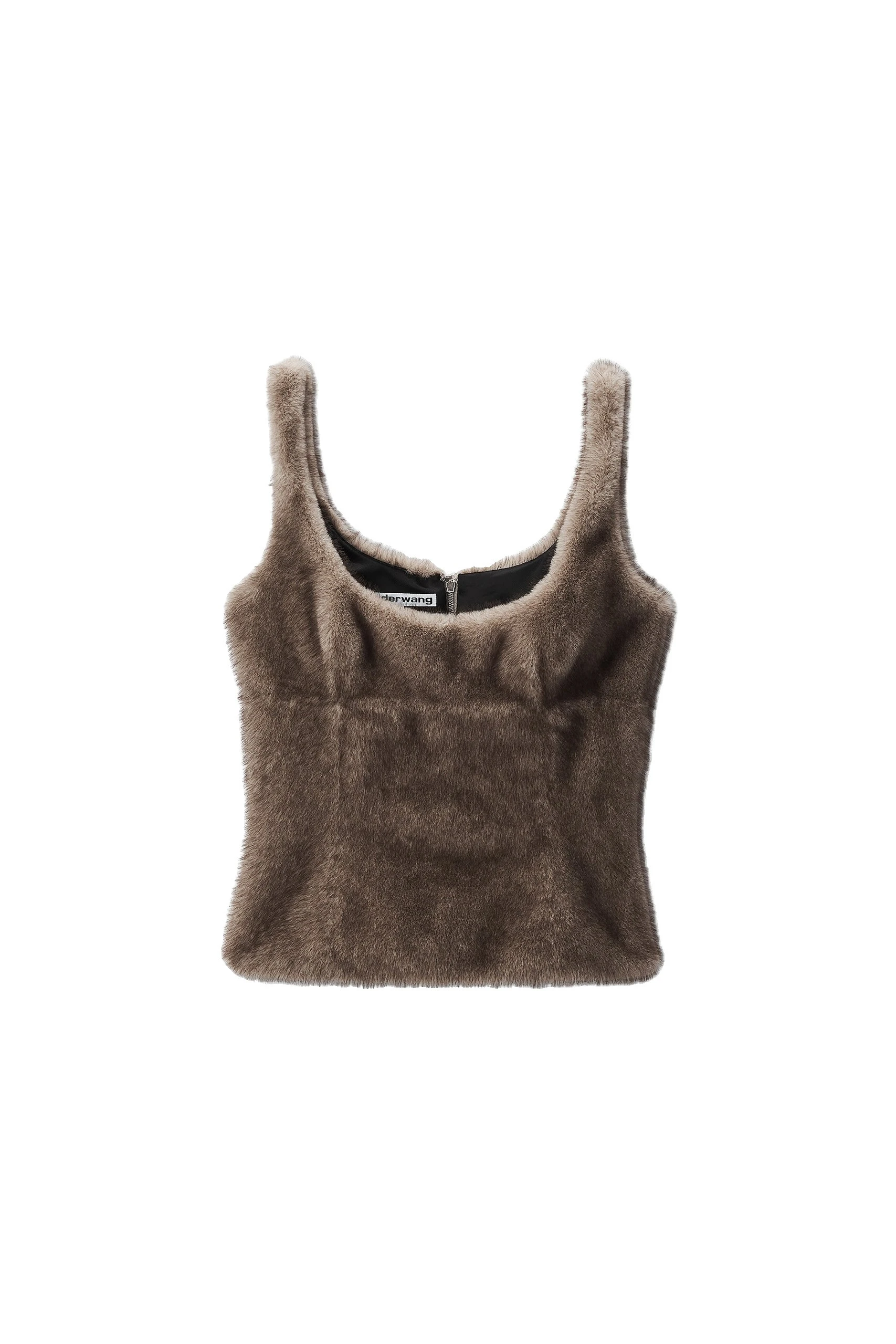 Alexander Wang Faux Fur Fitted Tank in Grey Alexander Wang Faux Fur Fitted Tank in Grey | Luxury Shoes