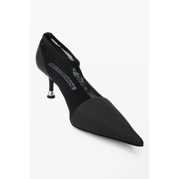 Alexander Wang Fei 65mm Mesh Bootie in Black | Boots | Luxury Shoes 