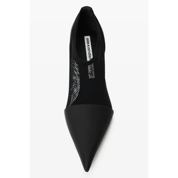Alexander Wang Fei 65mm Mesh Bootie in Black | Boots | Luxury Shoes 