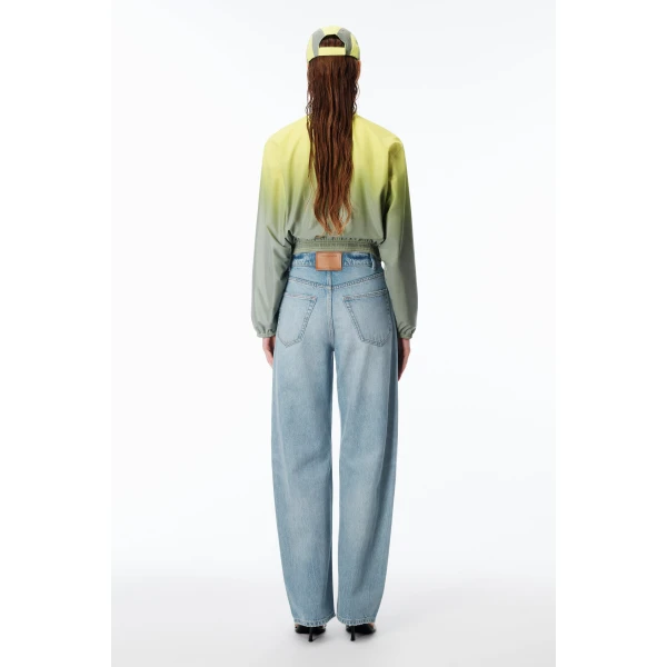Alexander Wang Float Mid-Rise Jean in Vintage Bleach Blue | Denim | Luxury Shoes 