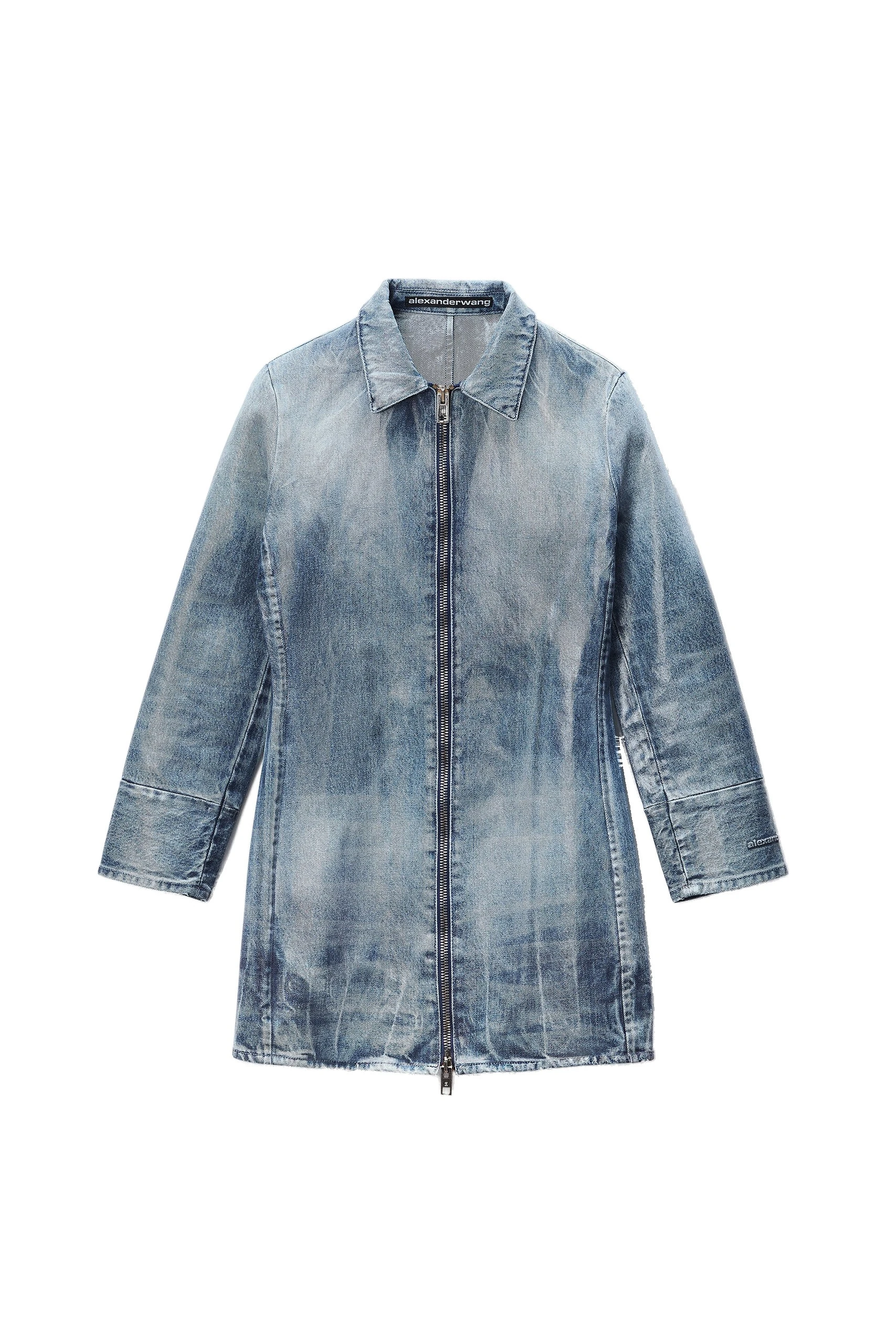 Alexander Wang Glazed Denim Long Jacket in Glazed Vintage Indigo Alexander Wang Glazed Denim Long Jacket in Glazed Vintage Indigo | Luxury Shoes