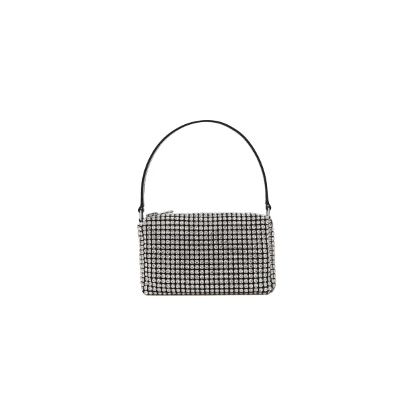 Heiress Pouch in Crystal Hotfix Mesh in White