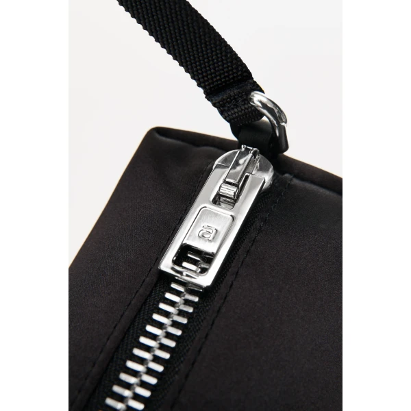 Alexander Wang Heiress Pouch in Satin in Black | Clutch Bags | Luxury Shoes 