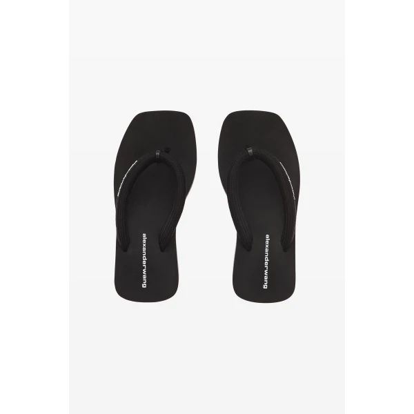 Alexander Wang Jenna 85mm Thong Platform Sandal in Black | Sandals | Luxury Shoes 