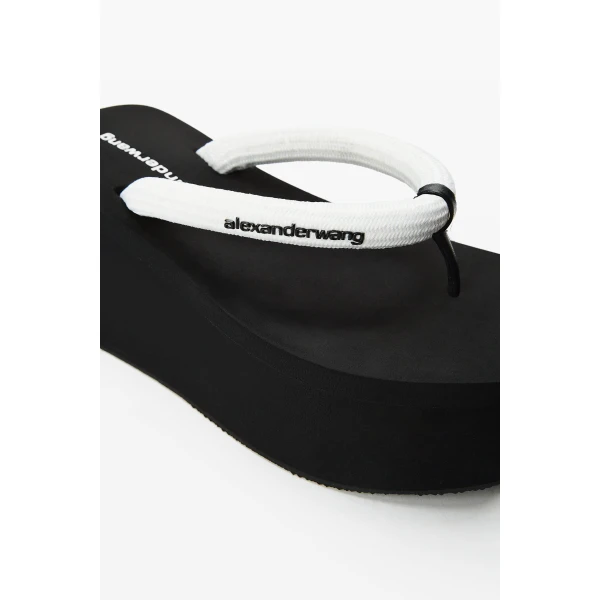 Alexander Wang Jenna 85mm Thong Platform Sandal in White | Sandals | Luxury Shoes 