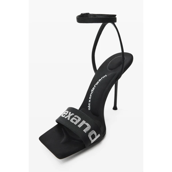 Alexander Wang Julie 105mm Billboard Sandal in Black | Sandals | Luxury Shoes 