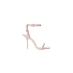 Alexander Wang Julie 105mm Crystal Hotfix Ankle Strap Sandal in Light Pink | Luxury Shoes 