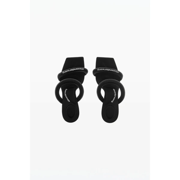 Alexander Wang Julie 105mm Nylon Tubular Sandal in Black | Sandals | Luxury Shoes 