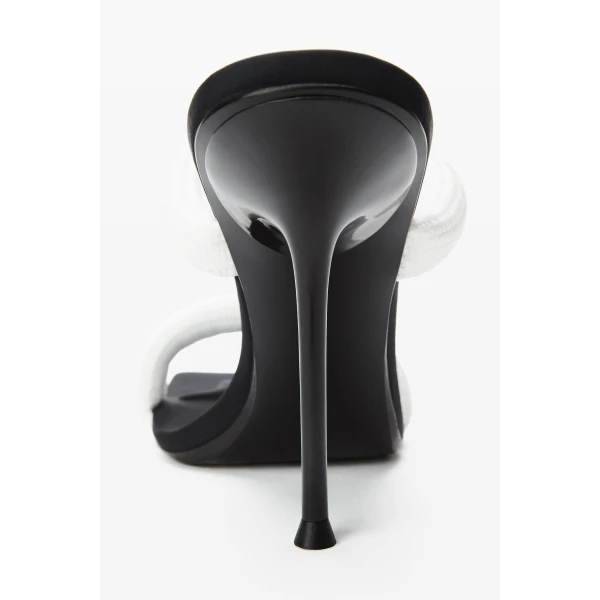 Alexander Wang Julie 105mm Nylon Tubular Sandal in White | Sandals | Luxury Shoes 