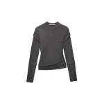 Alexander Wang Layered Long-Sleeve Top in Charcoal | Luxury Shoes 