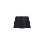 Alexander Wang Logo Elastic High-Rise Short in Black | Luxury Shoes 