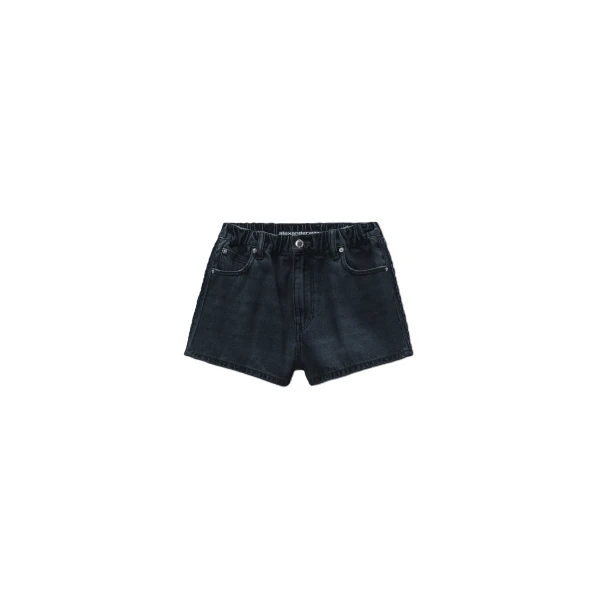 Alexander Wang Logo-Embossed Marathon Shorts in Grey Aged | Luxury Shoes 