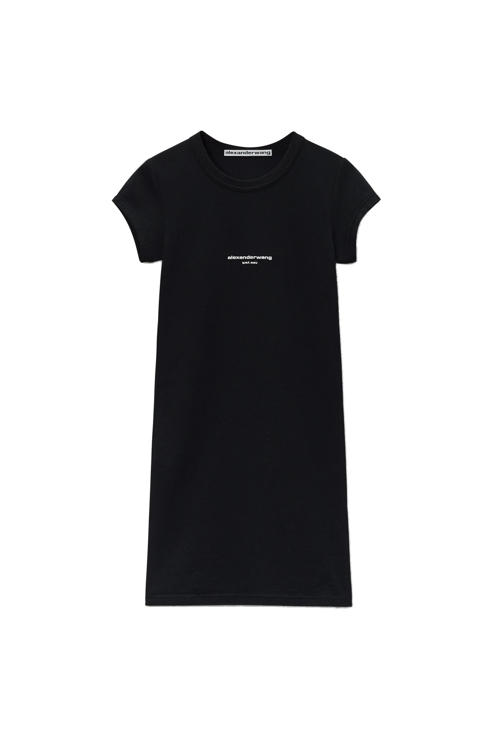 Alexander Wang Logo Fitted Mini Dress in Black Alexander Wang Logo Fitted Mini Dress in Black | Luxury Shoes
