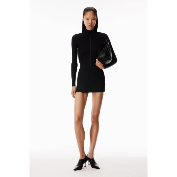 Alexander Wang Logo Track Stripe Dress in Black | Dresses | Luxury Shoes 