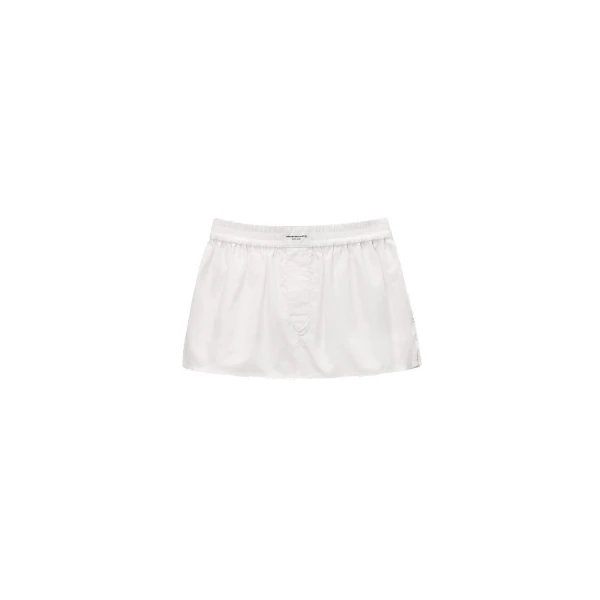 Alexander Wang Mid-Rise Mini Boxer Skort in White | Luxury Shoes 