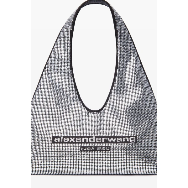 Alexander Wang Pike Crystal Mini Bag in Black and Silver | Mini Bags | Luxury Shoes 