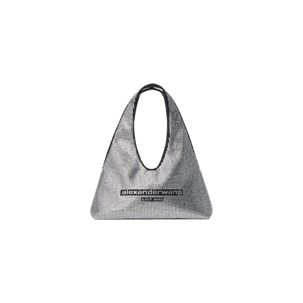 Alexander Wang Pike Crystal Mini Bag in Black and Silver | Luxury Shoes 