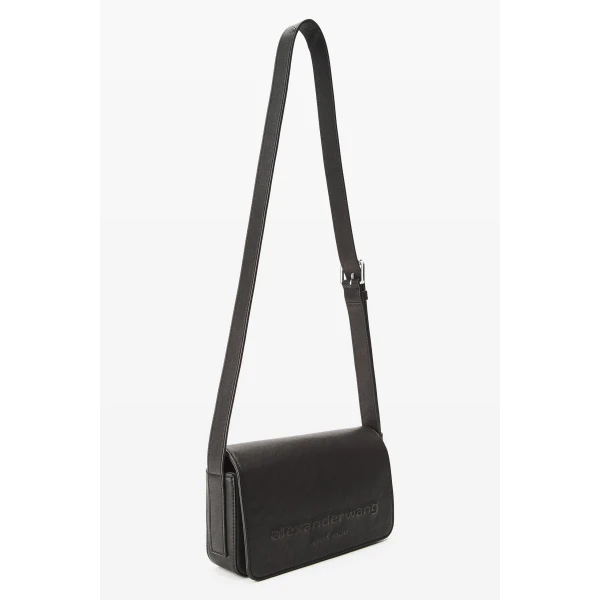 Alexander Wang Punch Flap Crossbody Bag in Black | Shoulder & Crossbody Bags | Luxury Shoes 