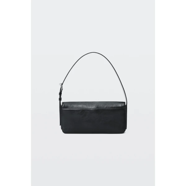 Alexander Wang Punch Flap Shoulder Bag in Black | Shoulder & Crossbody Bags | Luxury Shoes 