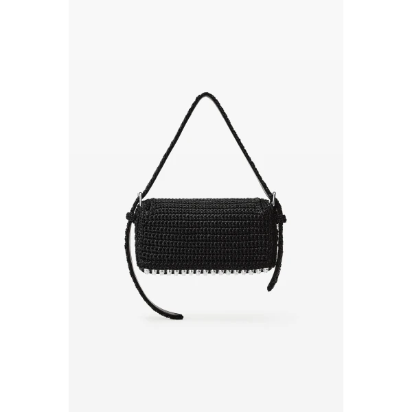 Alexander Wang Ricco Cozy Slim Flap Bag in Black | Shoulder & Crossbody Bags | Luxury Shoes 