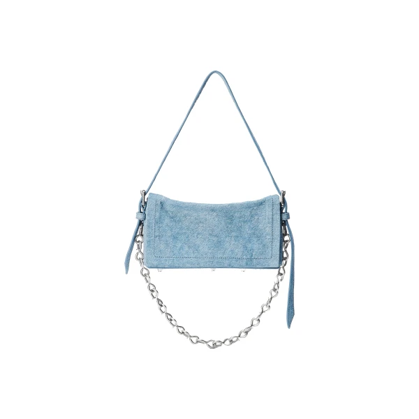 Ricco Denim Slim Flap Bag in Blue