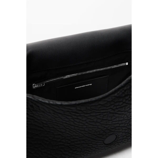Alexander Wang Ricco Medium Flap Bag in Black | Shoulder & Crossbody Bags | Luxury Shoes 