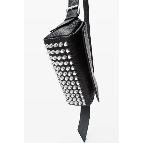 Alexander Wang Ricco Medium Flap Bag in Black | Shoulder & Crossbody Bags | Luxury Shoes 