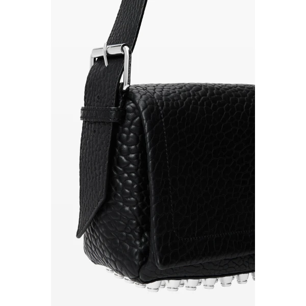 Alexander Wang Ricco Medium Flap Bag in Black | Shoulder & Crossbody Bags | Luxury Shoes 