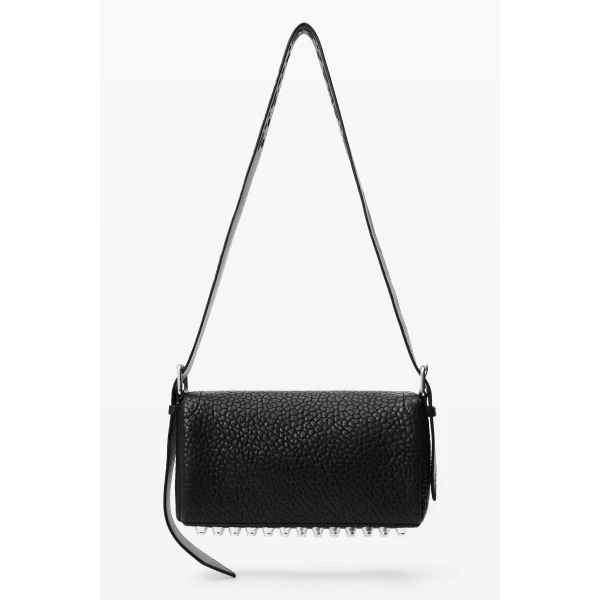 Alexander Wang Ricco Medium Flap Bag in Black | Shoulder & Crossbody Bags | Luxury Shoes 