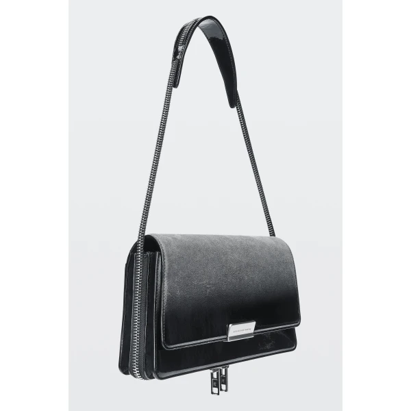 Alexander Wang Siren Degrade Shoulder Bag in Black | Shoulder & Crossbody Bags | Luxury Shoes 