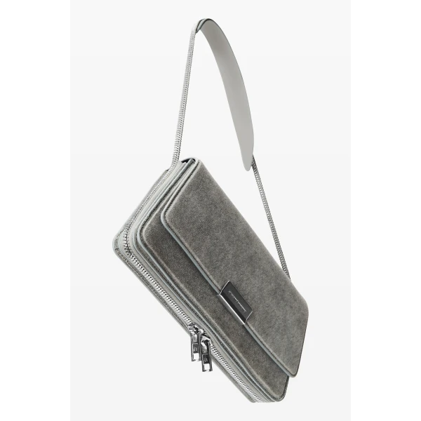 Alexander Wang Siren Shoulder Bag in Heather Grey | Shoulder & Crossbody Bags | Luxury Shoes 