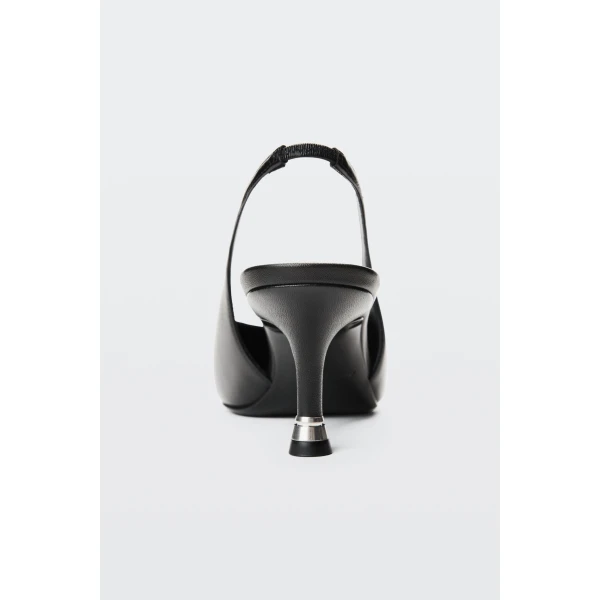 Alexander Wang Slasher 65mm Zip Slingback in Black | Heels | Luxury Shoes 